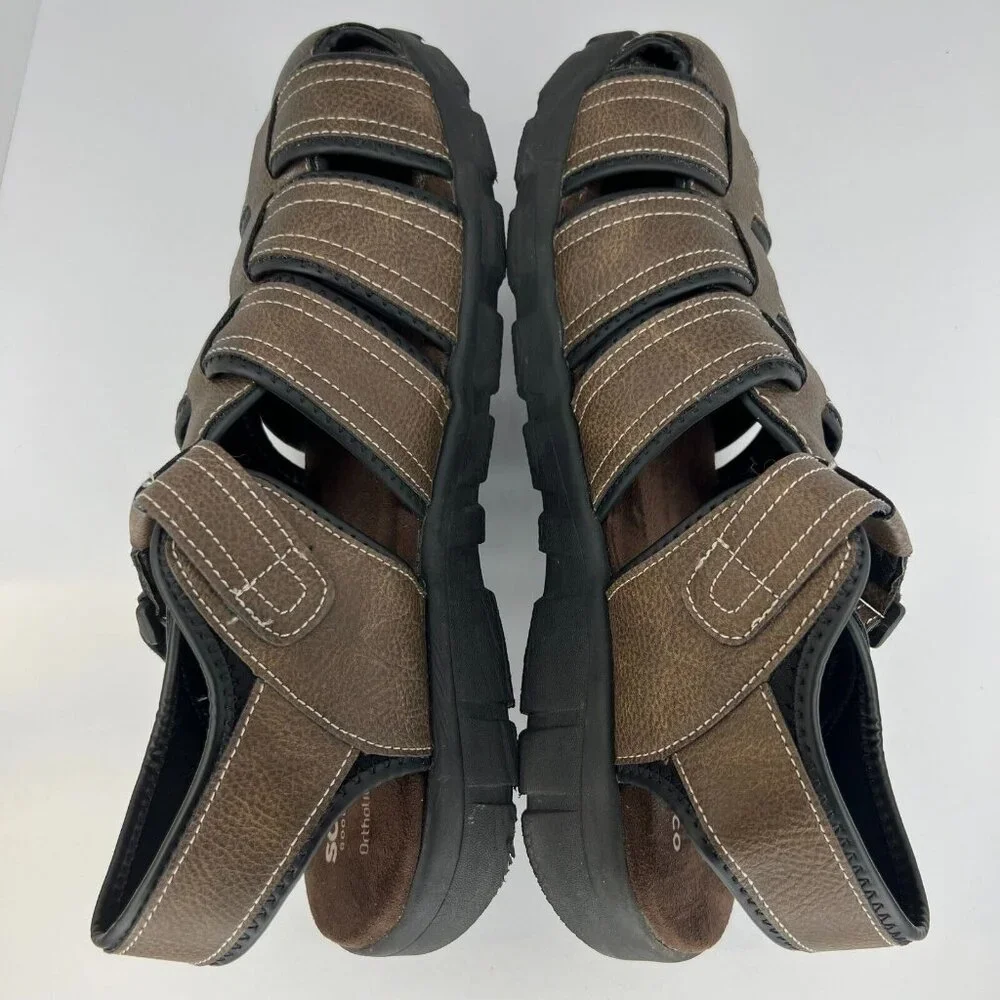 Sonoma Mens Brown Crosby Ortholite Eco Lightweight Size 13M Fisherman Sandals